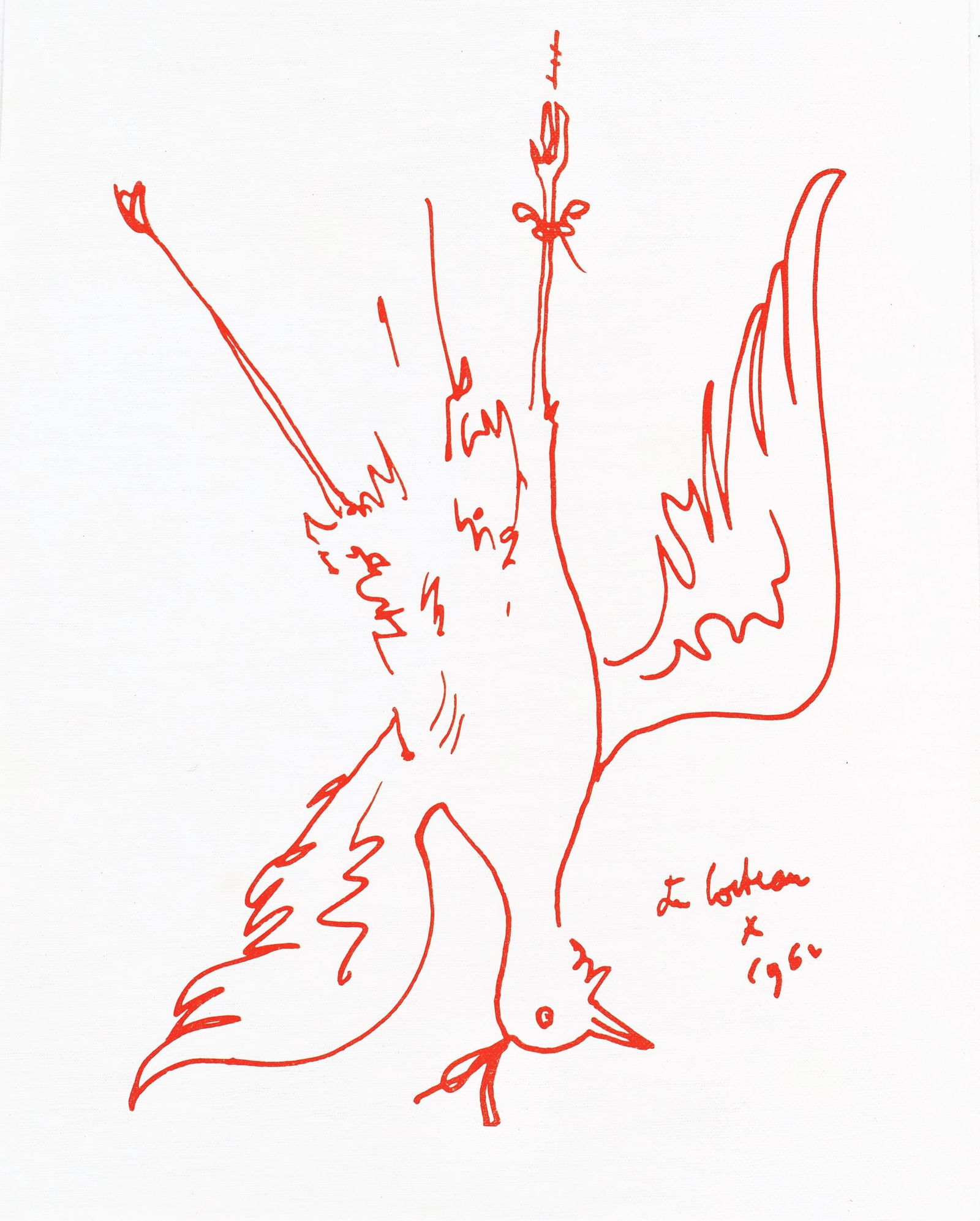 1964 - Jean Cocteau - Untitled - from Recipes for a Friend - illustrations by Jean Cocteau -: 1964 - Jean Cocteau - Untitled - from Recipes for a Friend - illustrations by Jean Cocteau - Lithograph This listing features 1964 - Jean Cocteau - Untitled - from Recipes for a Friend - illustrations