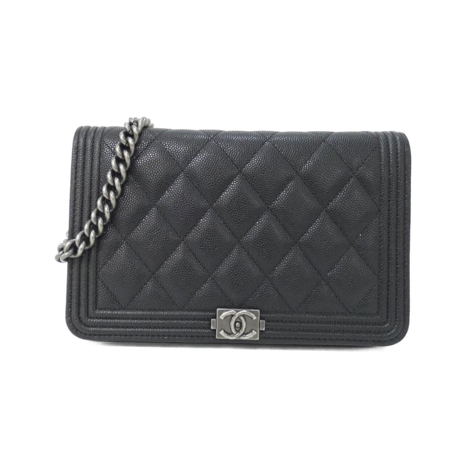 Calfskin Chanel Chain/ Shoulder Wallet Grained: Calfskin Chanel Chain/ Shoulder Wallet Grained This listing features Calfskin Chanel Chain/ Shoulder Wallet Grained. Item specifics are provided below. Item Specifics: Brand: Chanel Type: Chain/Should