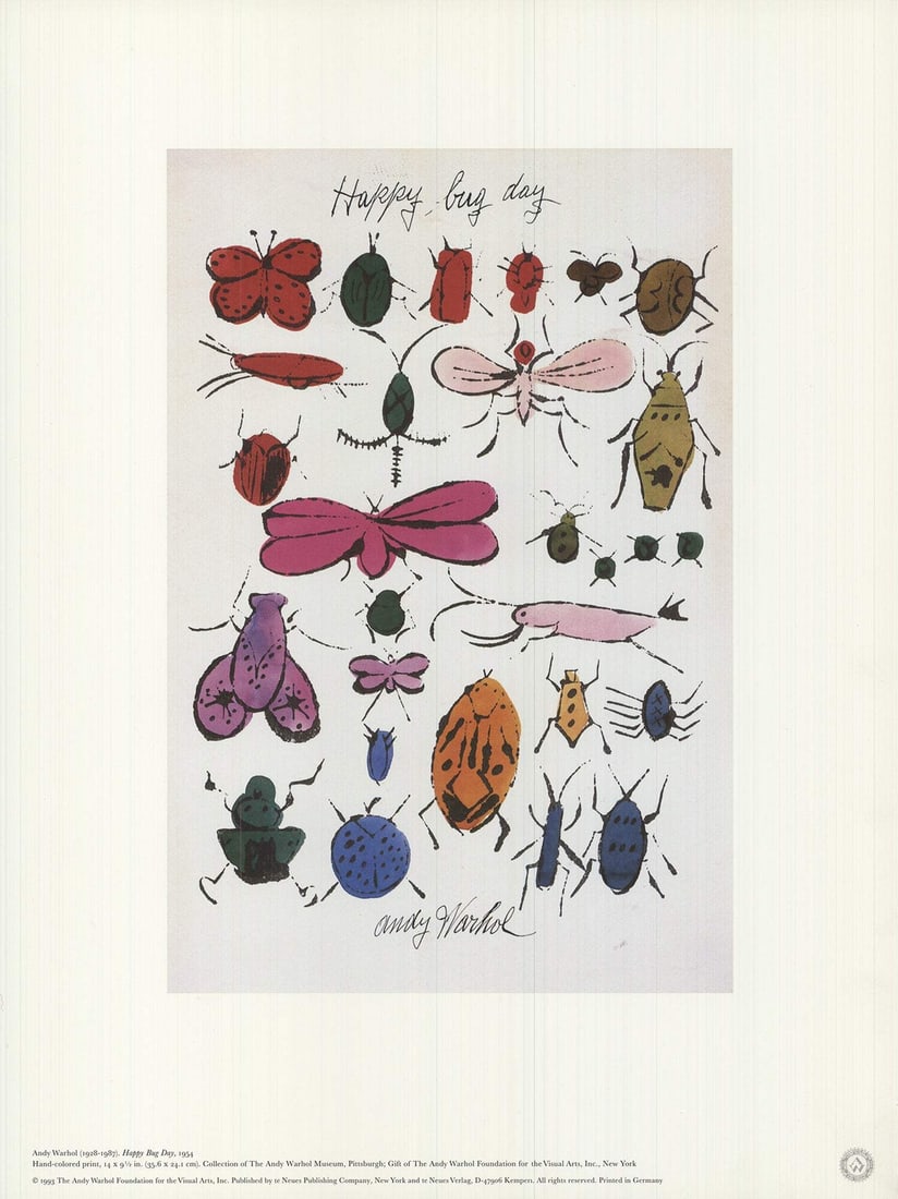 Art ANDY WARHOL Happy Bug Day 15.75" x 11.75" Offset Lithograph 1993 Pop: Art ANDY WARHOL Happy Bug Day 15.75" x 11.75" Offset Lithograph 1993 Pop This listing features Art ANDY WARHOL Happy Bug Day 15.75" x 11.75" Offset Lithograph 1993 Pop. Item specifics are provided bel