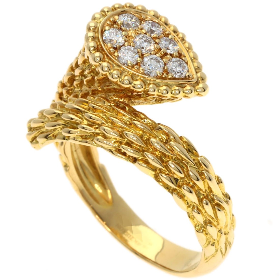 Gold Boucheron Serpent Boheme Diamond Ring K18 Yellow (1 of 10)