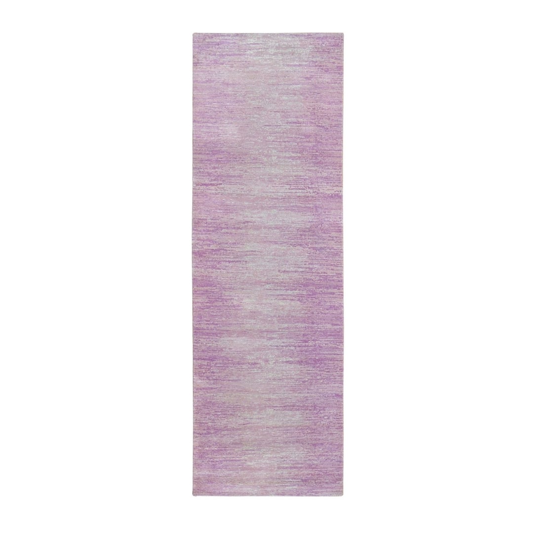 Rug 2'7"x8'5" Pink Wool Only Ombre Design Hand Knotted Runner (1 of 8)