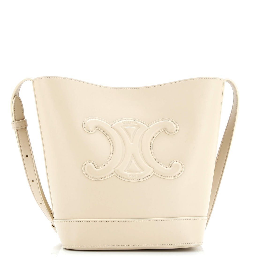 Small Celine Cuir Triomphe Bucket Bag Leather: Small Celine Cuir Triomphe Bucket Bag Leather This listing features Small Celine Cuir Triomphe Bucket Bag Leather. Item specifics are provided below. Item Specifics: Brand: Celine Exterior Material: