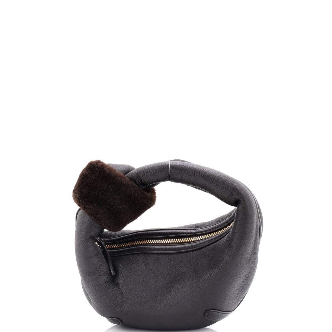 Mini Bottega Veneta Aviator Jodie Hobo Leather with Shearling (1 of 6)