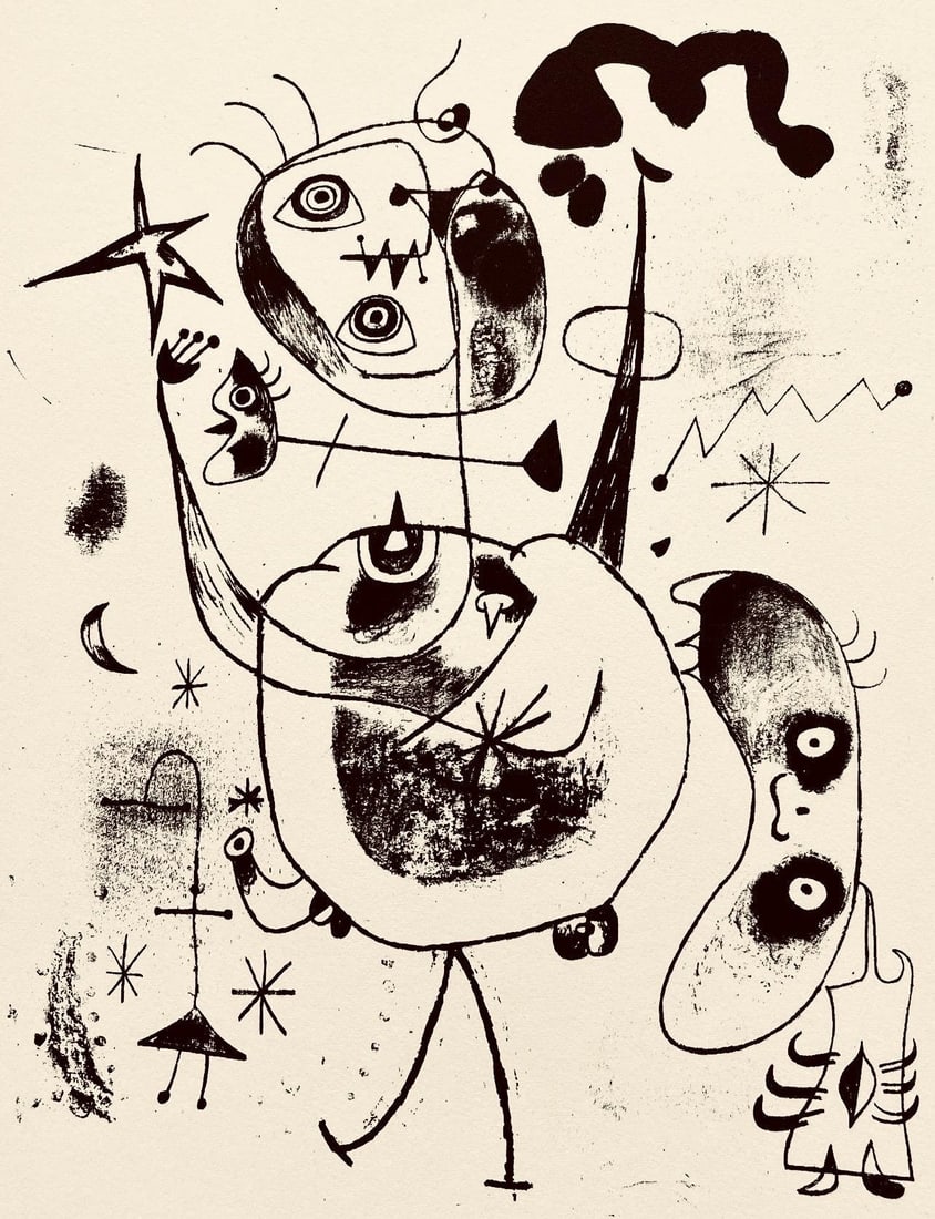 Etching - Joan Mir - Composition - The Prints of Joan Miro (1 of 6)