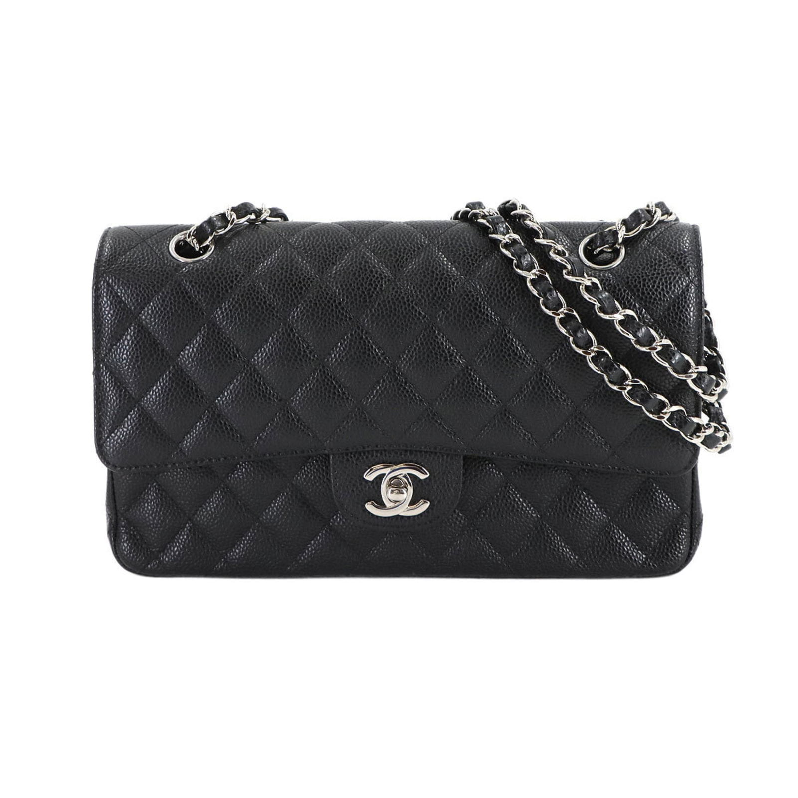 Calfskin Chanel Shoulder Bag Grained (1 of 10)