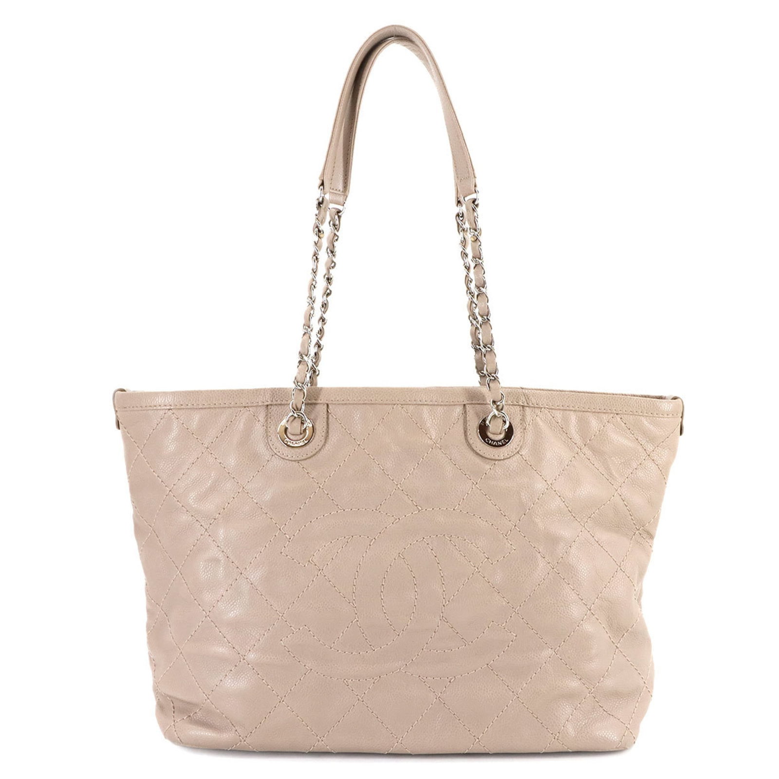 Calfskin Chanel Tote Bag Grained (1 of 10)