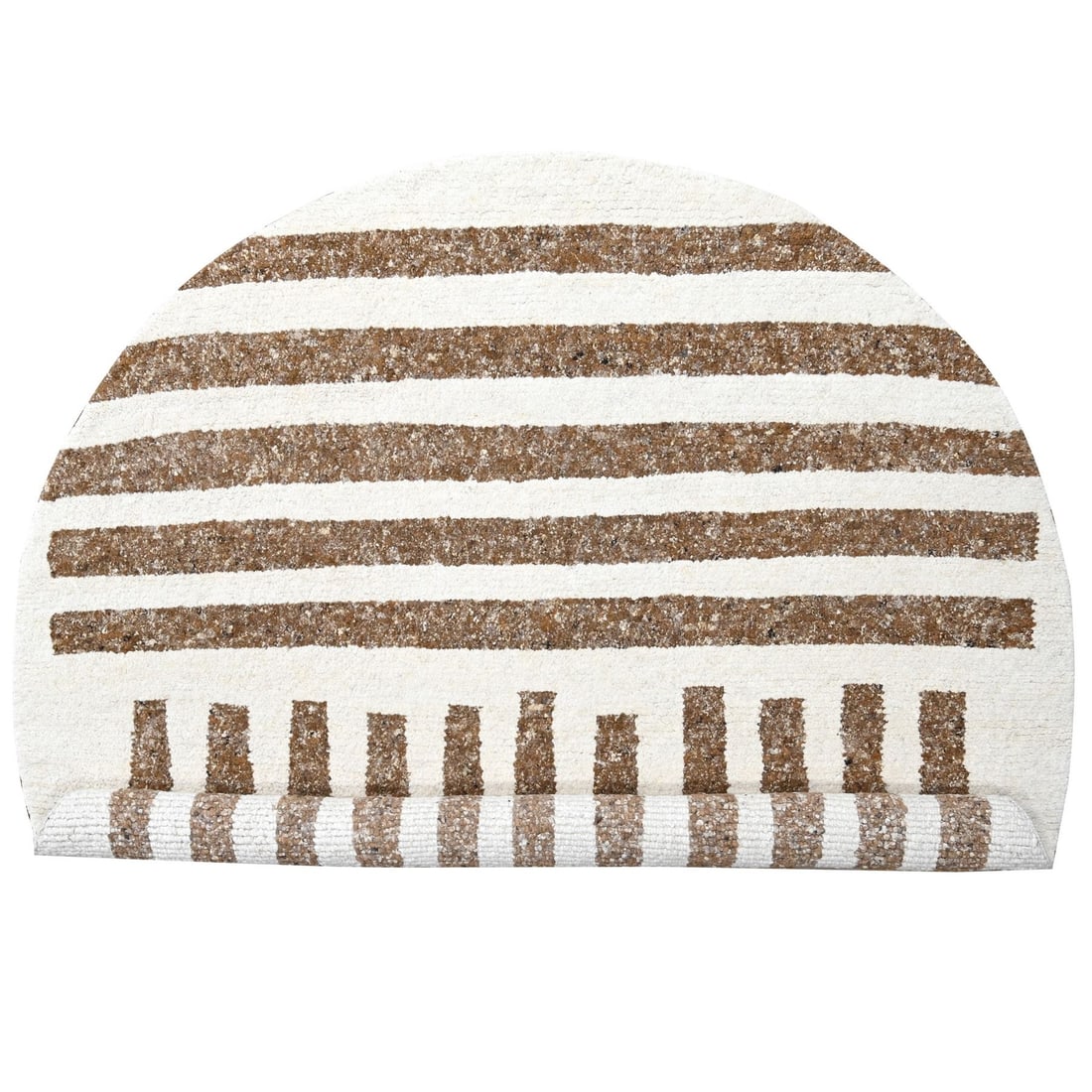 Rug 10'x10' Oak Brown Wool Minimalist Stripe Design Hand Knotted Round: Rug 10'x10' Oak Brown Wool Minimalist Stripe Design Hand Knotted Round This listing features Rug 10'x10' Oak Brown Wool Minimalist Stripe Design Hand Knotted Round. Item specifics are provided below.