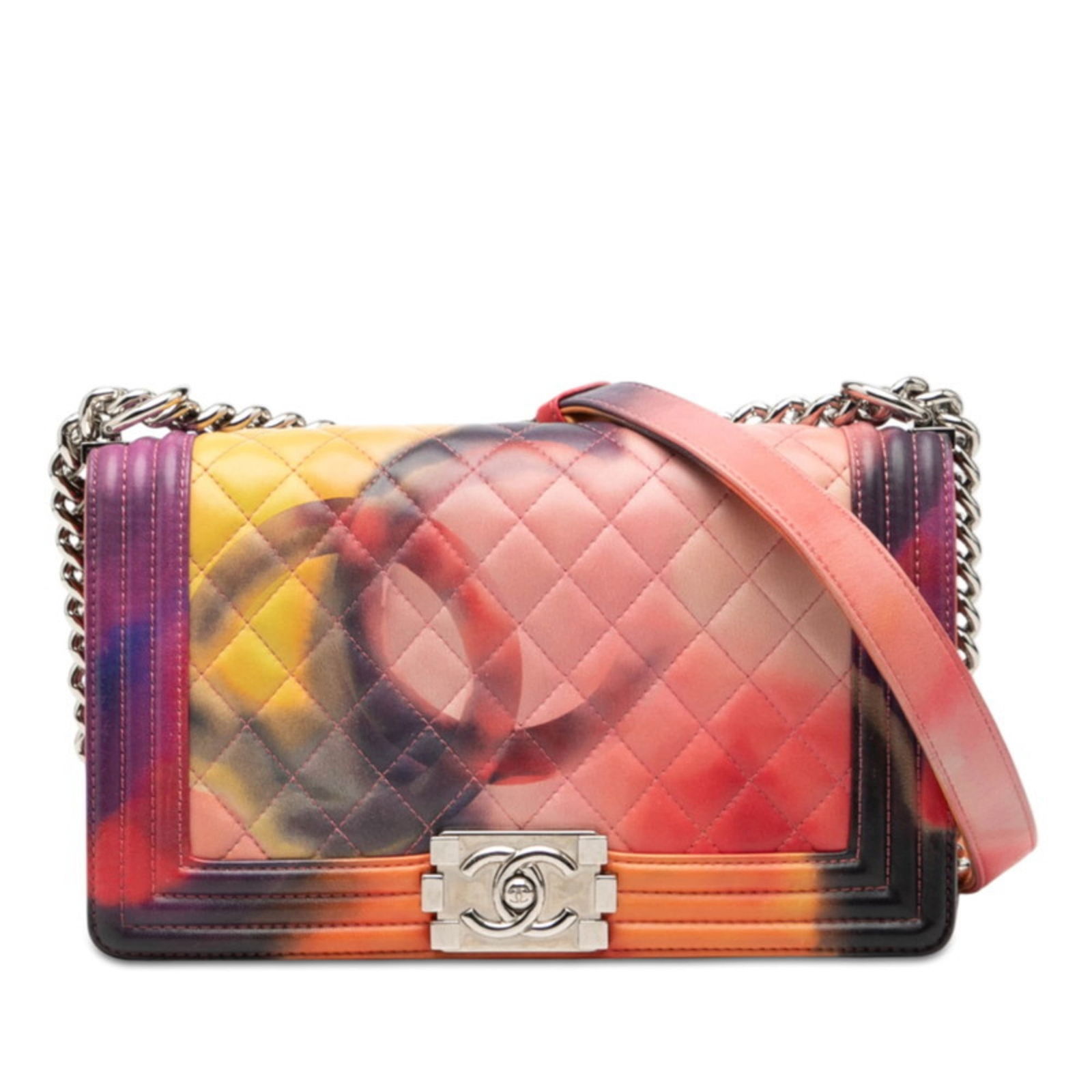 Leather Chanel Shoulder Bag: Leather Chanel Shoulder Bag This listing features Leather Chanel Shoulder Bag. Item specifics are provided below. Item Specifics: Brand: Chanel Type: Shoulder Bag Material: Leather Color: Multi-Color
