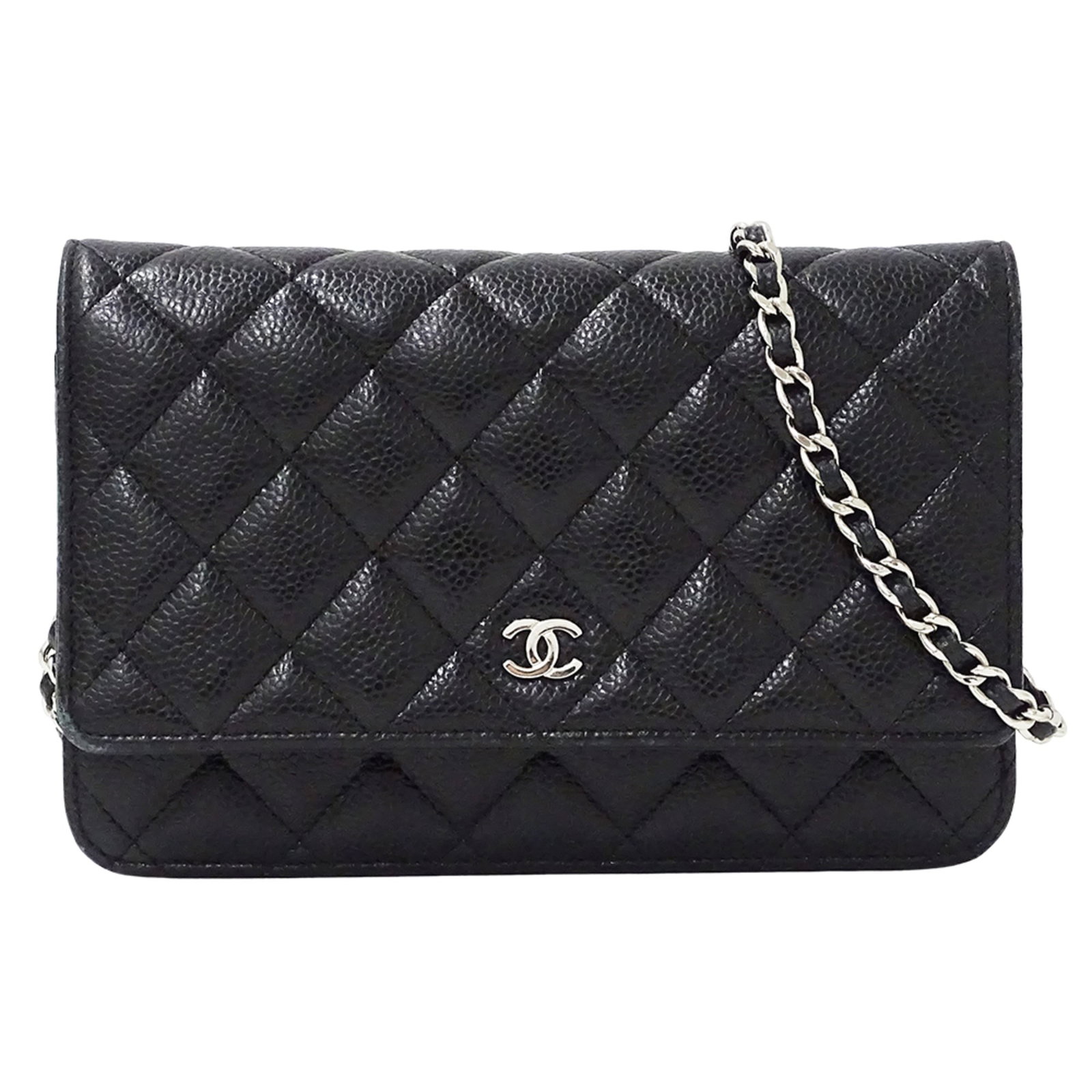 Calfskin Chanel Chain/ Shoulder Wallet Grained: Calfskin Chanel Chain/ Shoulder Wallet Grained This listing features Calfskin Chanel Chain/ Shoulder Wallet Grained. Item specifics are provided below. Item Specifics: Brand: Chanel Type: Chain/Should