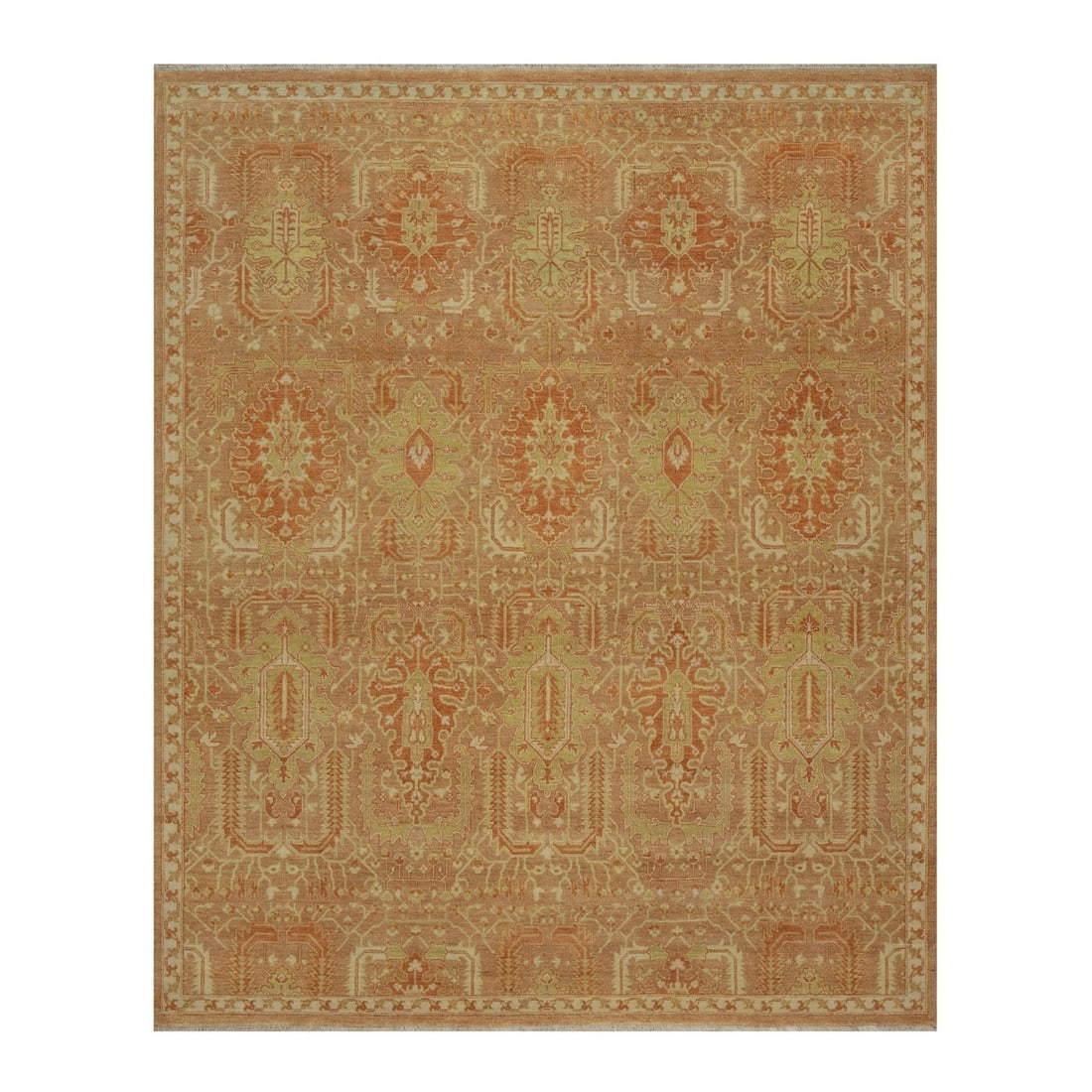 Rug 8'x9'10" Honey Brown Oushak Design Hand Knotted Pure Wool Oriental (1 of 11)