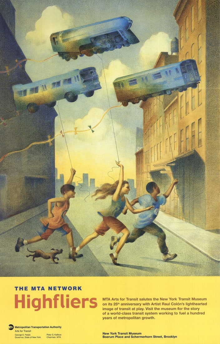 Contemporary RAUL COLON Highfliers 46" x 29.5" Offset Lithograph 2002 (1 of 4)