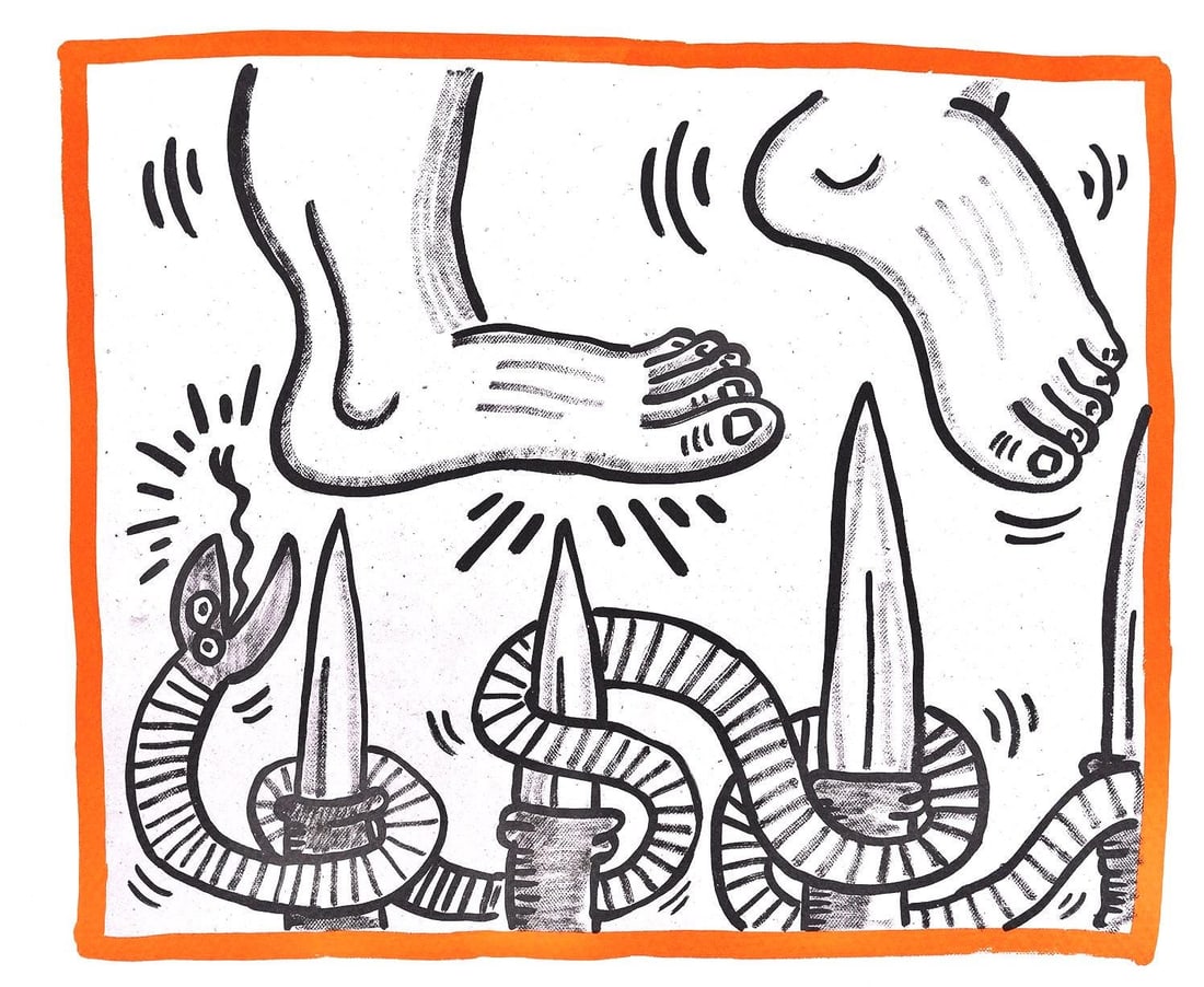 Lithograph - Keith Haring - Composition - Against All Odds: Lithograph - Keith Haring - Composition - Against All Odds This listing features Lithograph - Keith Haring - Composition - Against All Odds. Item specifics are provided below. Item Specifics: Paper Si