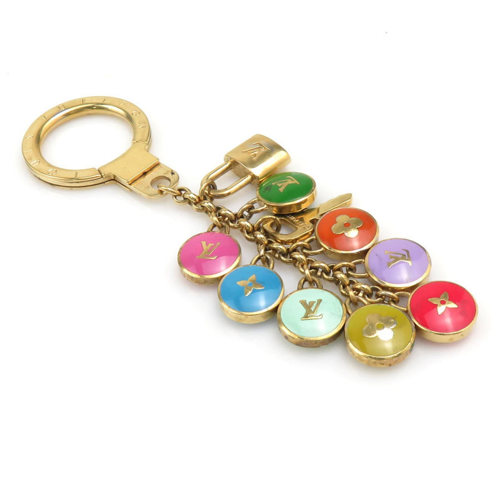 Metal Louis Vuitton Keyring: Metal Louis Vuitton Keyring This listing features Metal Louis Vuitton Keyring. Item specifics are provided below. Item Specifics: Brand: Louis Vuitton Type: Keyring Gender: Men,Women Color: Gold, Mult