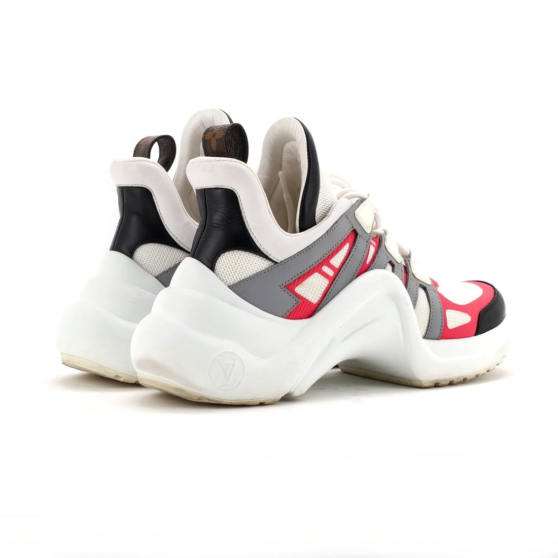 Leather Louis Vuitton Women's LV Archlight Sneakers Fabric and - 3