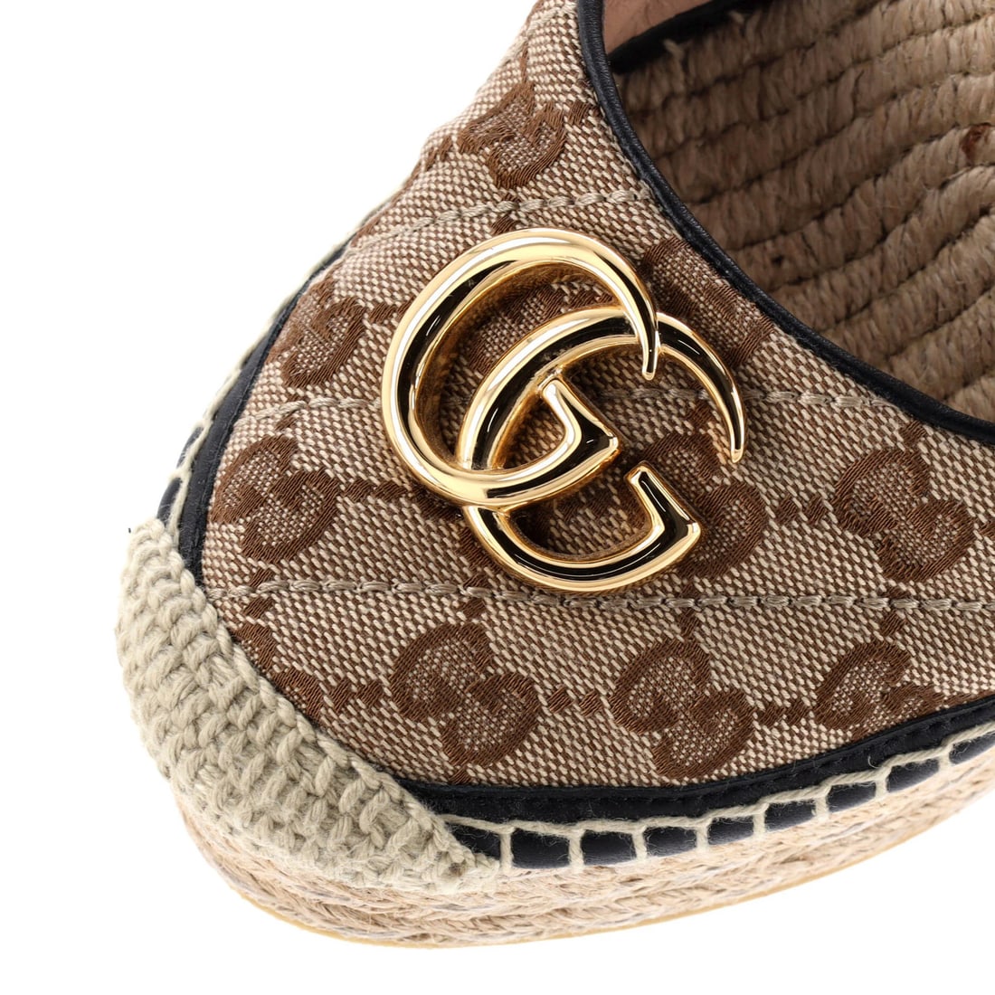 Canvas Gucci Women's GG Marmont Wedge Espadrilles Diagonal Quilted GG - 5