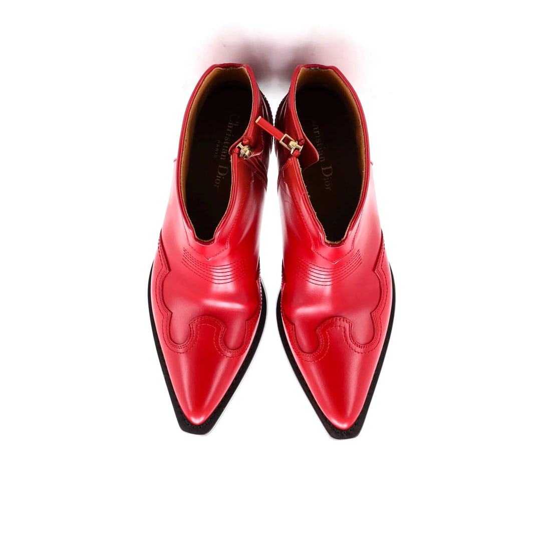 Leather Christian Dior Women's West Cowboy Ankle Boots - 2