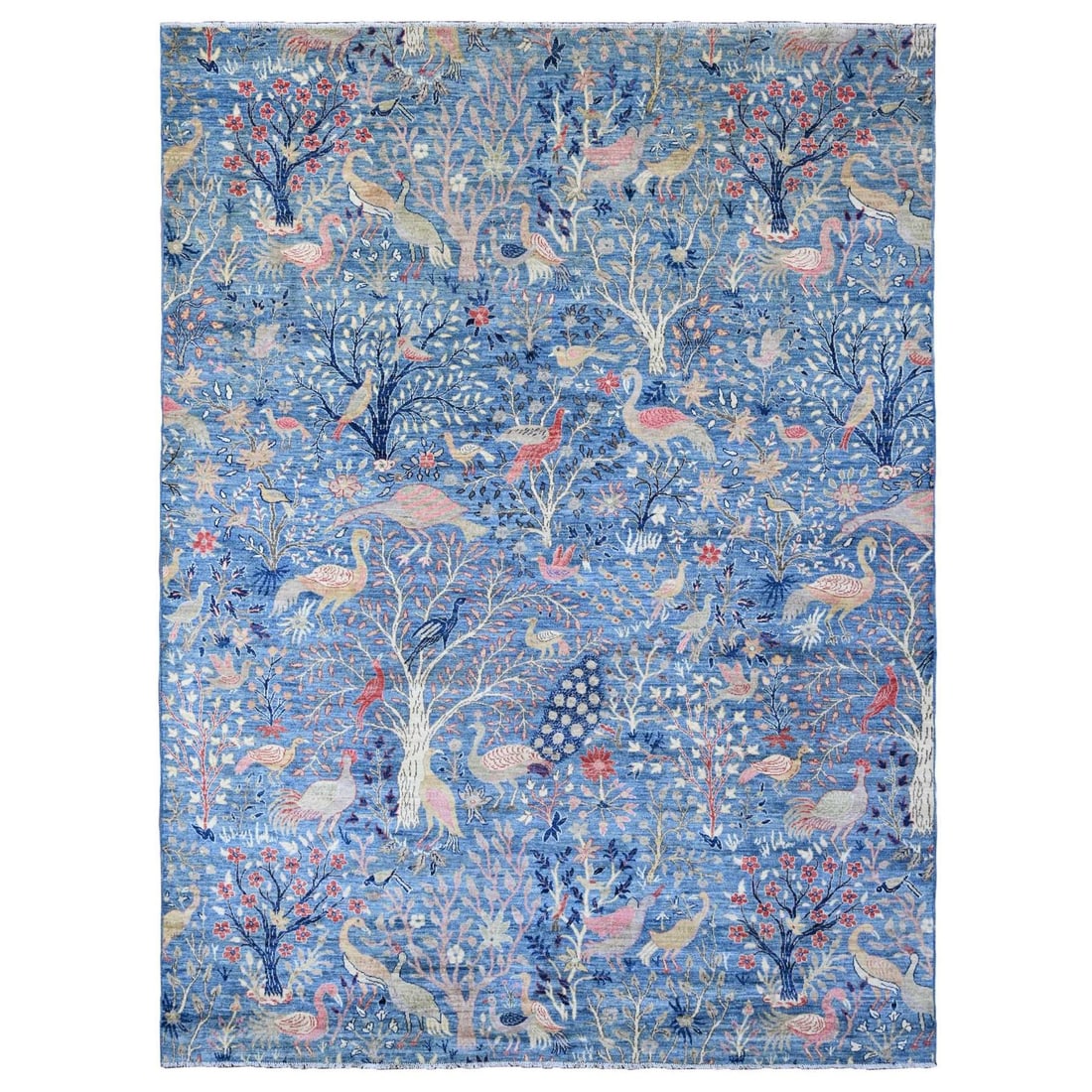 Rug 9'x12' Classic Blue Afgha Peshawar Birds Design Hand Knotted All Wool: Rug 9'x12' Classic Blue Afgha Peshawar Birds Design Hand Knotted All Wool This listing features Rug 9'x12' Classic Blue Afgha Peshawar Birds Design Hand Knotted All Wool. Item specifics are provided