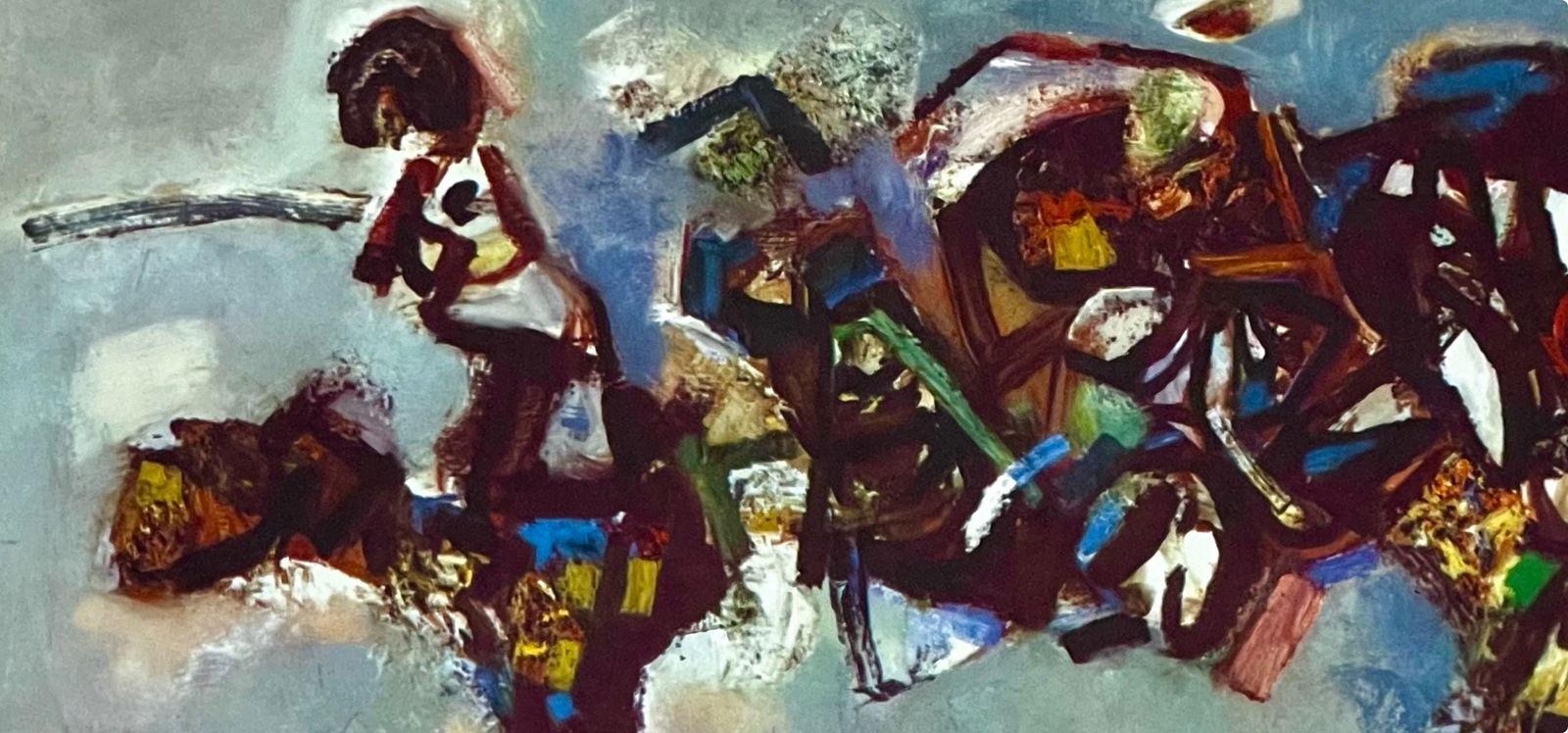 Lithograph - Abraham Rattner - Composition with old shoes - 2