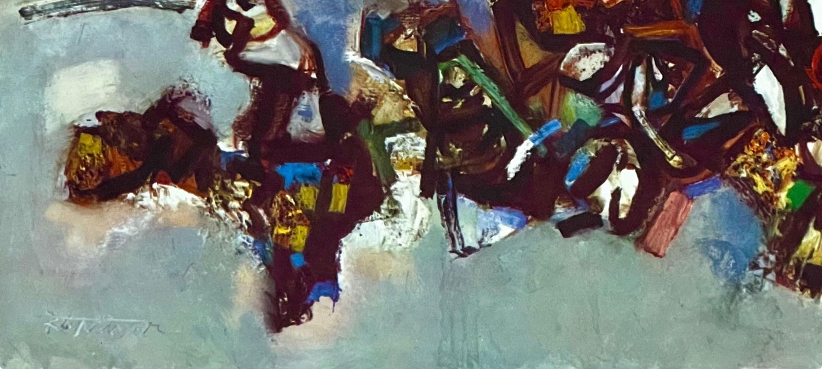 Lithograph - Abraham Rattner - Composition with old shoes - 5