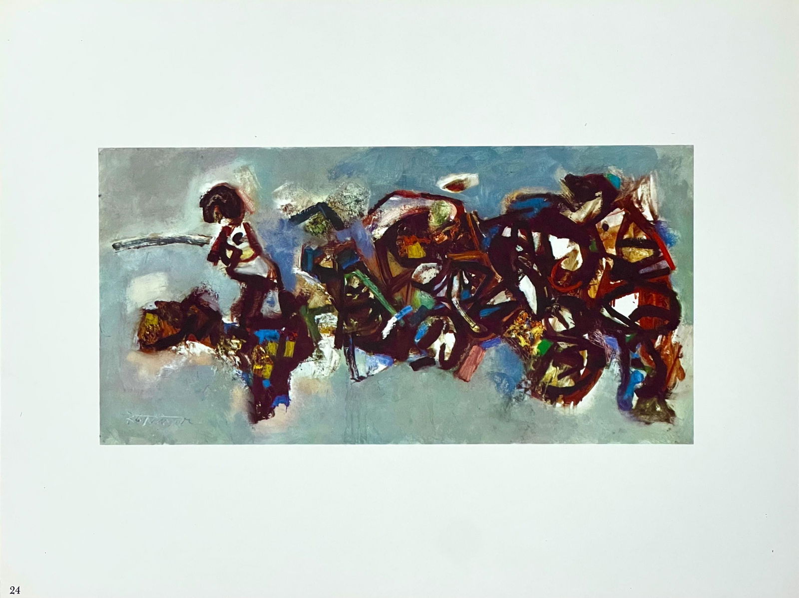Lithograph - Abraham Rattner - Composition with old shoes - 6