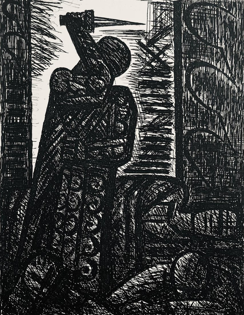 Etching - Marcel Gromaire - Le Meurtre De Duncan - Scne VIII - Shakespeare - Macbeth - Eaux-fortes (1 of 9)