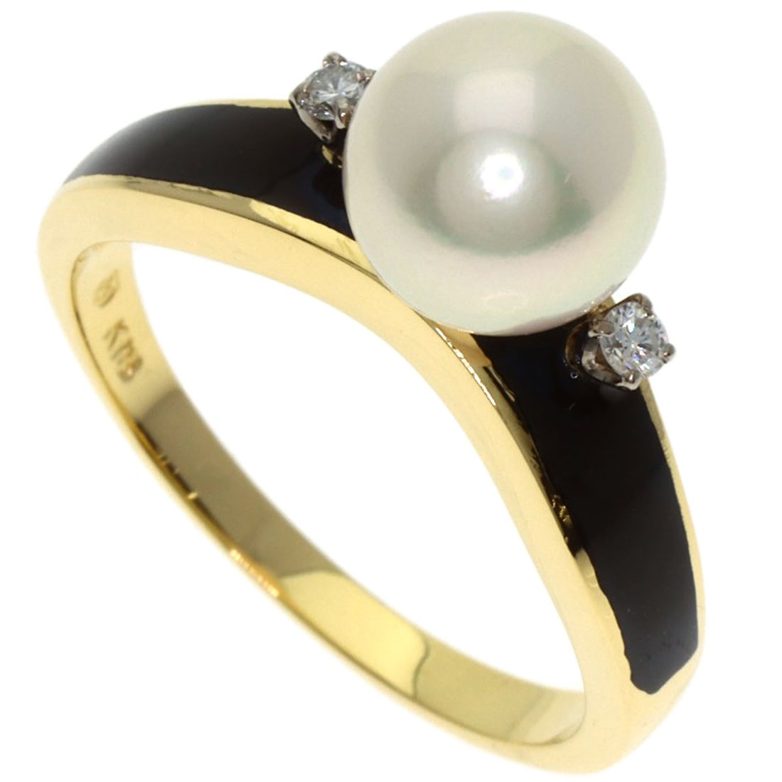 Gold MIKIMOTO Pearl Diamond Enamel Ring K18 Yellow: Gold MIKIMOTO Pearl Diamond Enamel Ring K18 Yellow This listing features Gold MIKIMOTO Pearl Diamond Enamel Ring K18 Yellow. Item specifics are provided below. Item Specifics: Brand: MIKIMOTO Style: