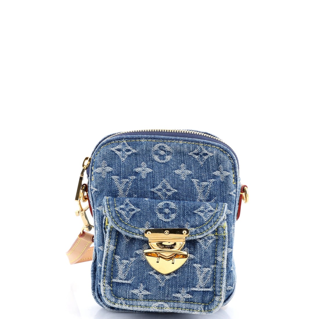 Denim Louis Vuitton Fairfax Pochette Crossbody Bag LV Remix Monogram (1 of 6)