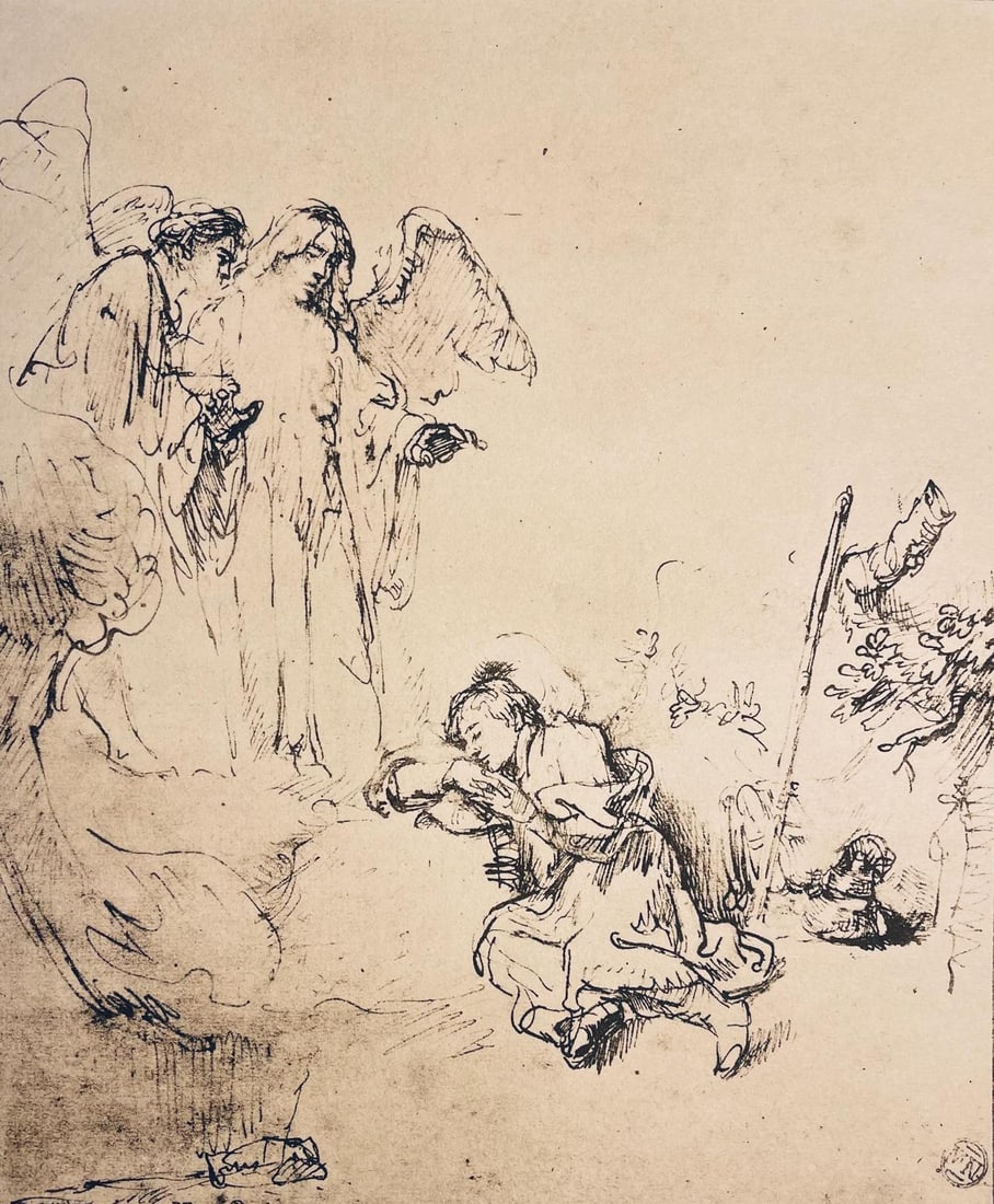 Collotype - Rembrandt van Rijn - Jacob's Dream - Drawings from the Bible: Collotype - Rembrandt van Rijn - Jacob's Dream - Drawings from the Bible This listing features Collotype - Rembrandt van Rijn - Jacob's Dream - Drawings from the Bible. Item specifics are provided bel
