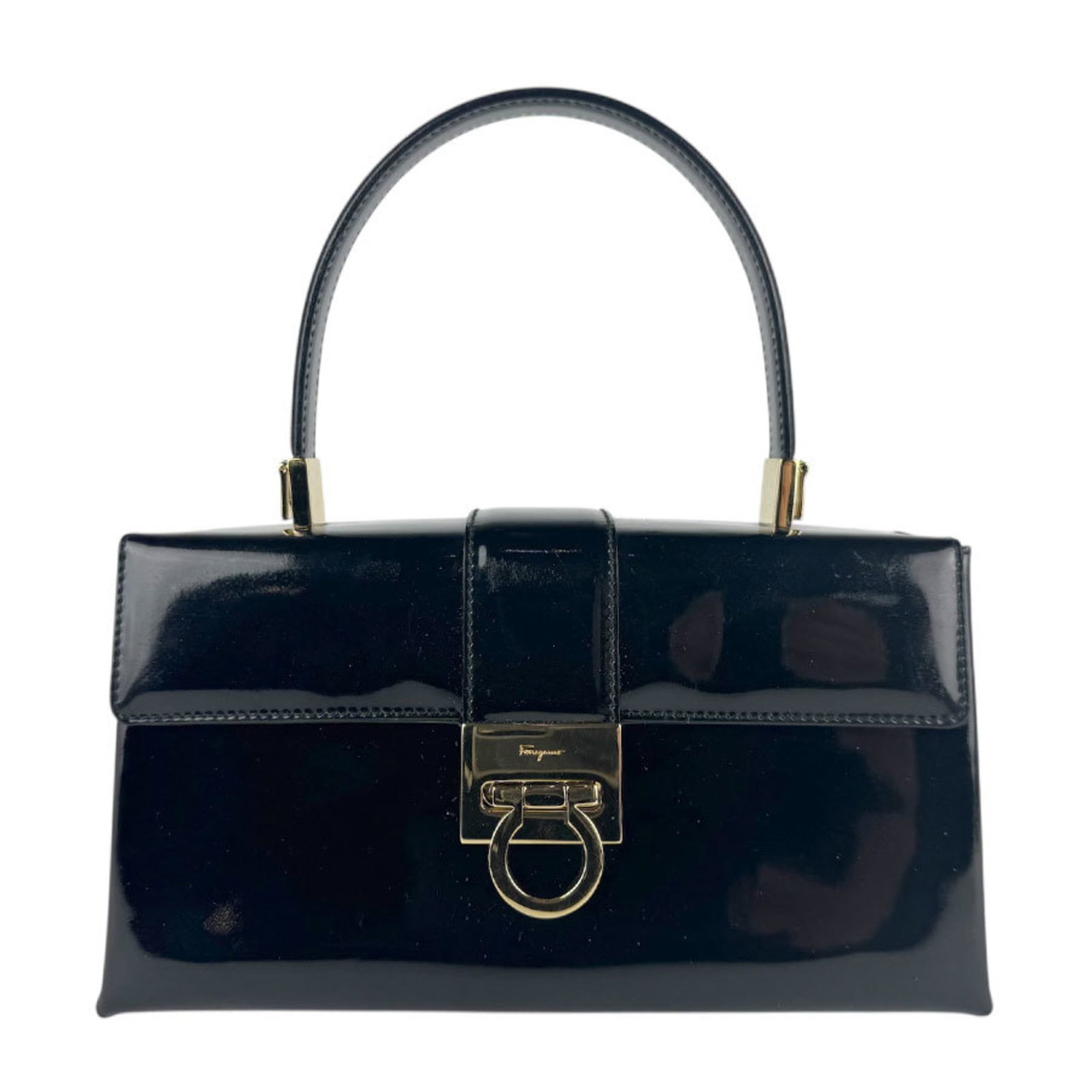 Shoulder Bag Patent Leather - Salvatore Ferragamo Handbag (1 of 5)