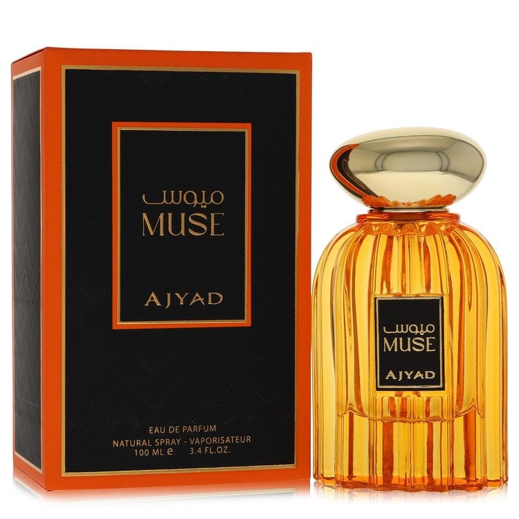 Spray Ajyad Muse Perfume By Ajyad Eau De Parfum: Spray Ajyad Muse Perfume By Ajyad Eau De Parfum This listing features Spray Ajyad Muse Perfume By Ajyad Eau De Parfum. Item specifics are provided below. Item Specifics: Brand: Ajyad Size: 3.4 oz Eau