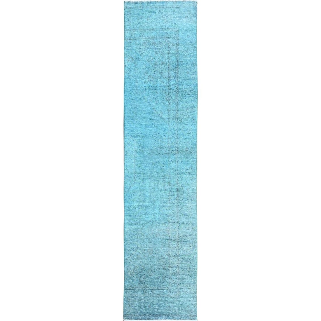 Rug 2'4"x11'2" Blue Overdyed Vintage Zoroastrian Hand Knotted Wool Runner: Rug 2'4"x11'2" Blue Overdyed Vintage Zoroastrian Hand Knotted Wool Runner This listing features Rug 2'4"x11'2" Blue Overdyed Vintage Zoroastrian Hand Knotted Wool Runner. Item specifics are provided b