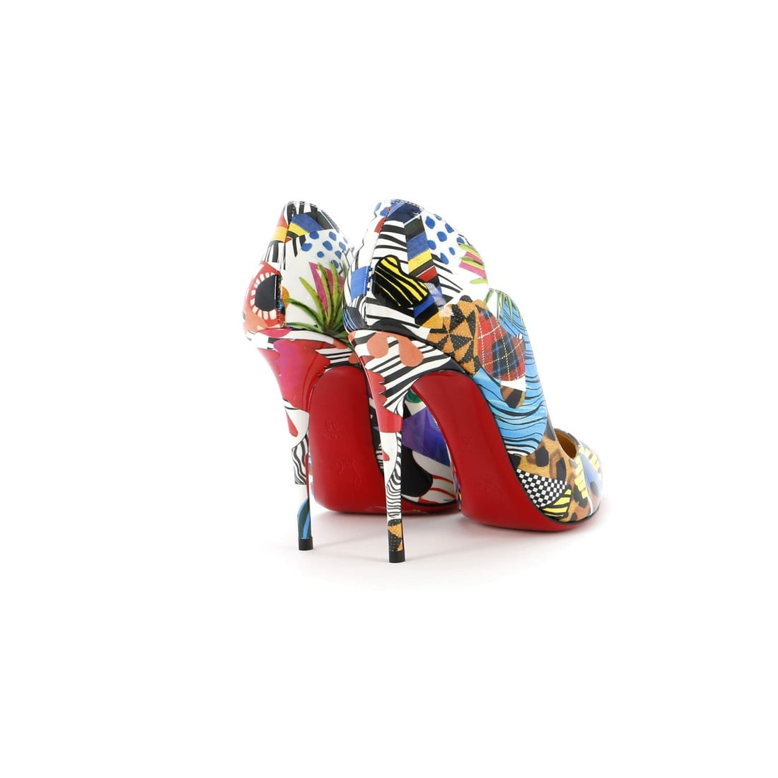 100 Christian Louboutin Women's Hot Chick Pumps Printed Patent - 3