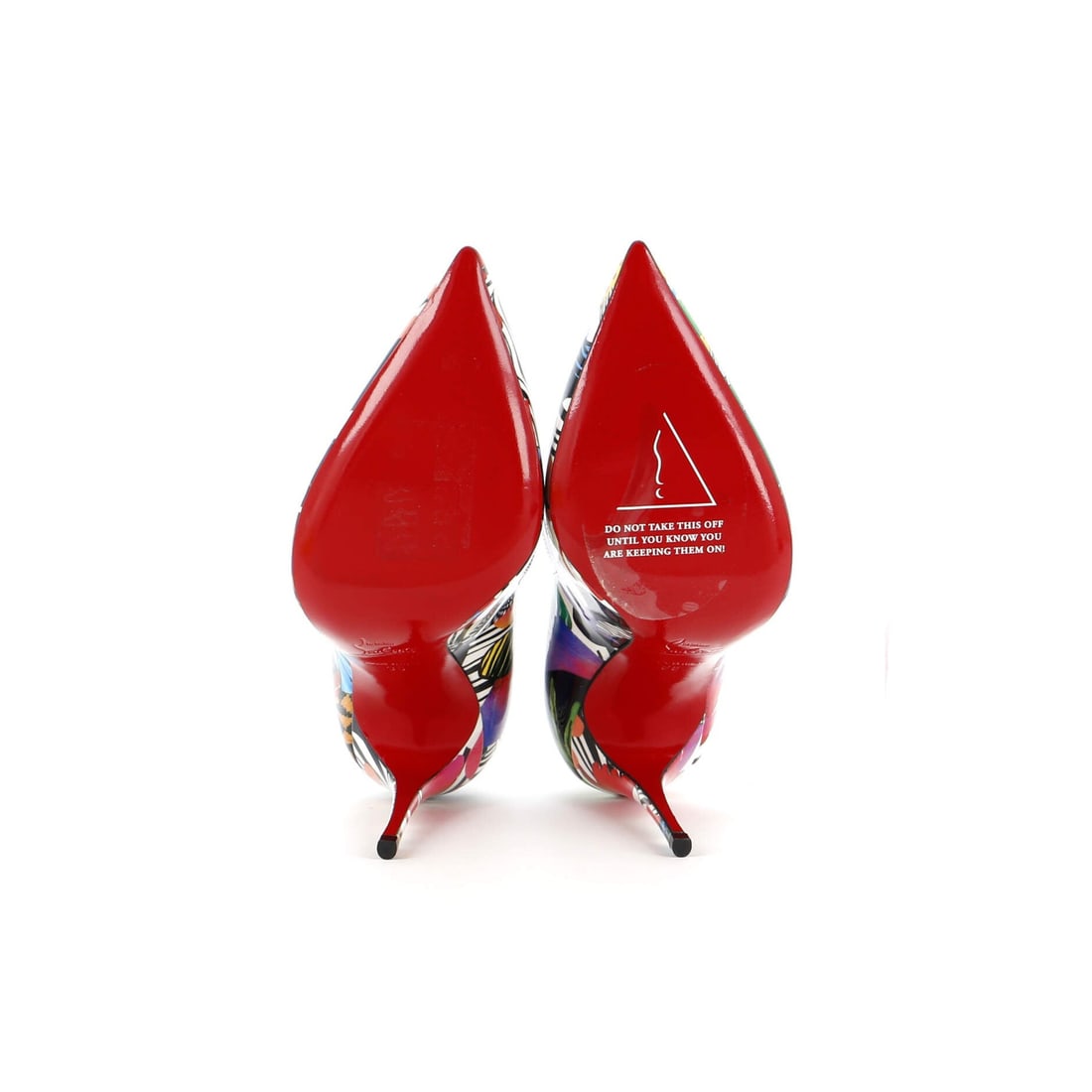 100 Christian Louboutin Women's Hot Chick Pumps Printed Patent - 4