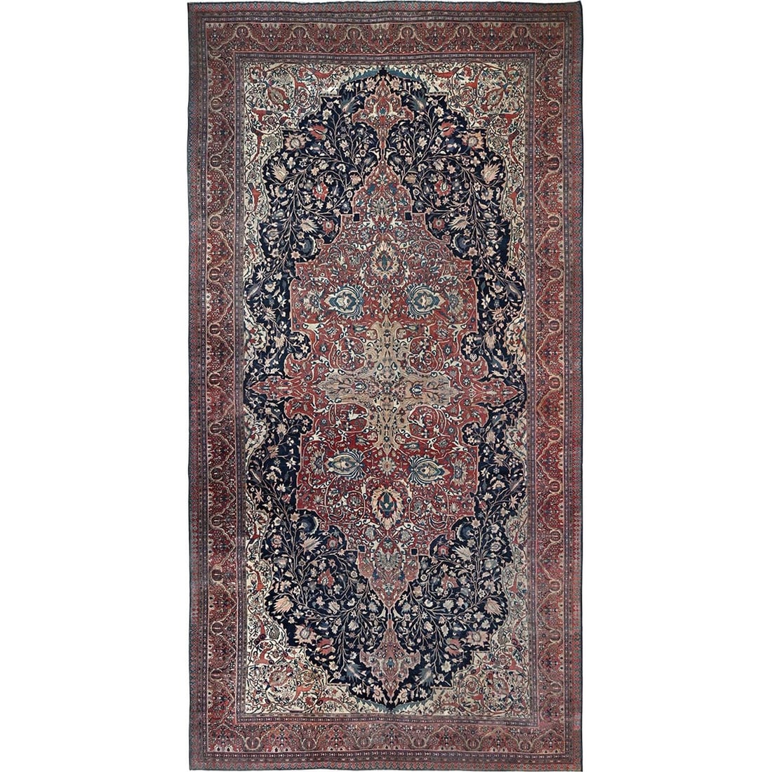 XL 14'x25'9" Red Antique Rug Zoroastrian Firighen Saroogh Hand Knotted Wool: XL 14'x25'9" Red Antique Rug Zoroastrian Firighen Saroogh Hand Knotted Wool This listing features XL 14'x25'9" Red Antique Rug Zoroastrian Firighen Saroogh Hand Knotted Wool. Item specifics are