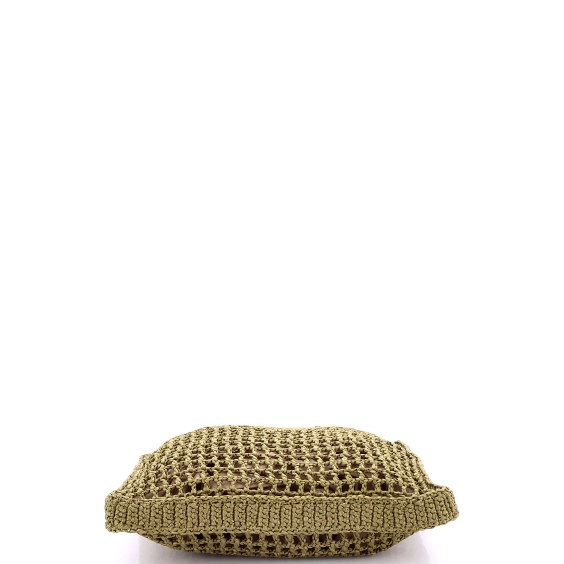 Raffia Prada Triangle Logo Open Tote - 4