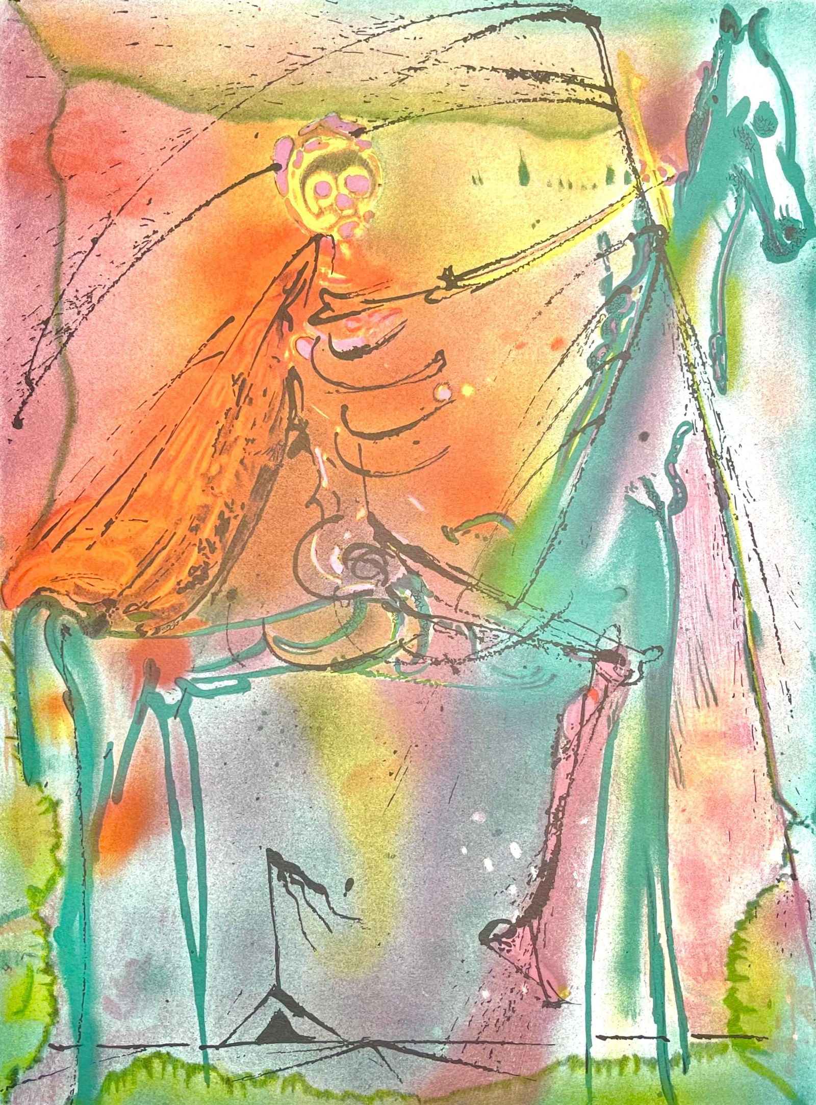 Lithograph (after) - Salvador Dali - Le Cheval de la Mort - Les Chevaux de Dali - Fac-simile Signed: Lithograph (after) - Salvador Dali - Le Cheval de la Mort - Les Chevaux de Dali - Fac-simile Signed This listing features Lithograph (after) - Salvador Dali - Le Cheval de la Mort - Les Chevaux de Dal