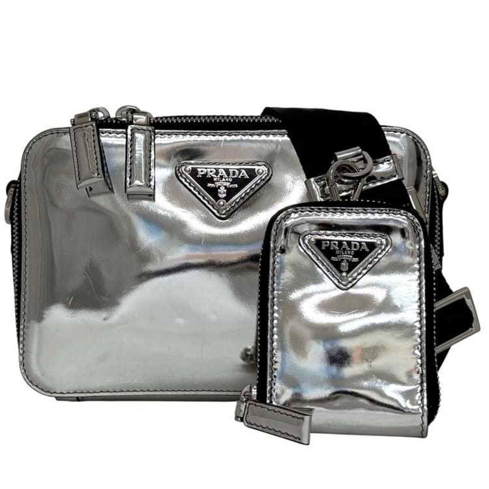 Leather Prada Shoulder Bag: Leather Prada Shoulder Bag This listing features Leather Prada Shoulder Bag. Item specifics are provided below. Item Specifics: Brand: Prada Type: Shoulder Bag Material: Leather Color: Black Gender: M