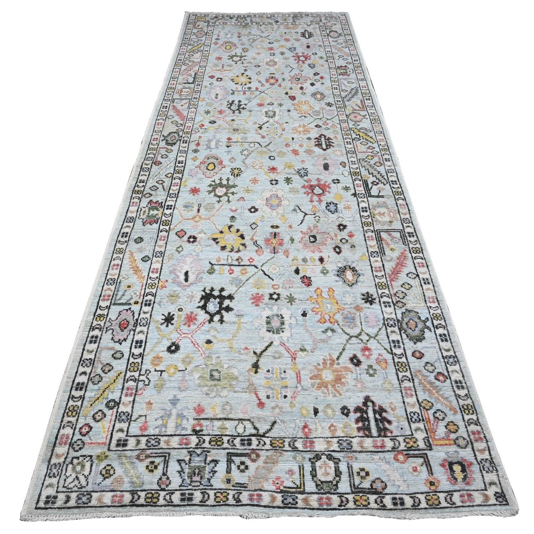 Rug 4'2"x12' Powder Blue Angora Oushak Afghan Wide Runner Oriental: Rug 4'2"x12' Powder Blue Angora Oushak Afghan Wide Runner Oriental This listing features Rug 4'2"x12' Powder Blue Angora Oushak Afghan Wide Runner Oriental. Item specifics are provided below. Item Spe