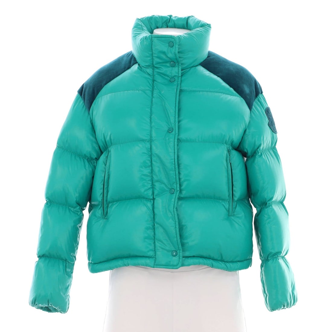 Down Moncler Women's Chouette Puffer Jacket Quilted Polyamide and Velvet with (1 of 5)