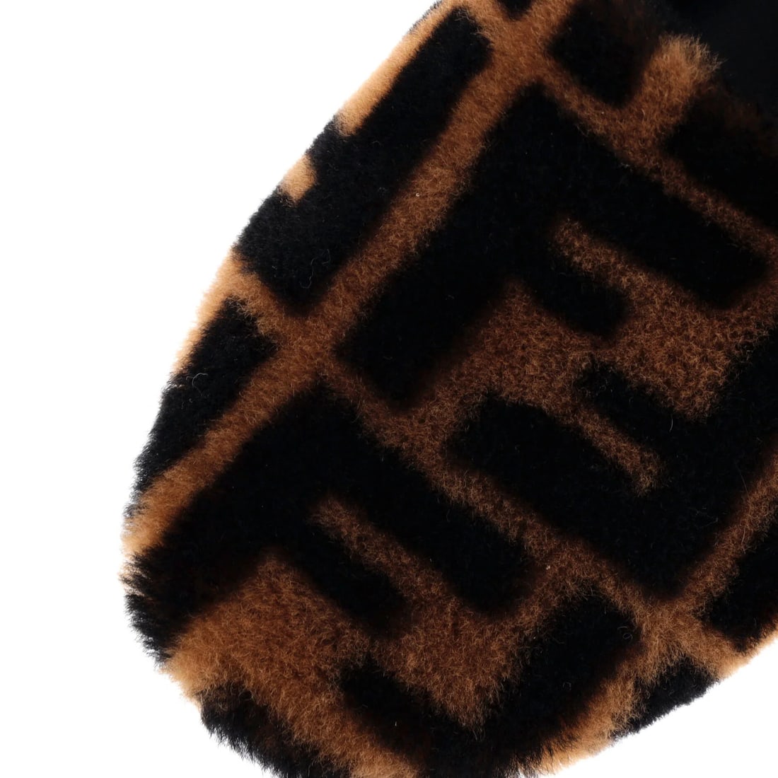 Shearling Fendi Women's FF Slippers Zucca - 5