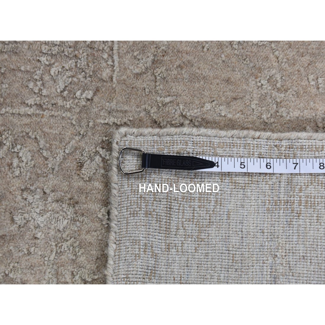 Rug 8'9"x12'1"Taupe Fine Jacquard Loomed Wool and Silk Zoroastrian Design - 12