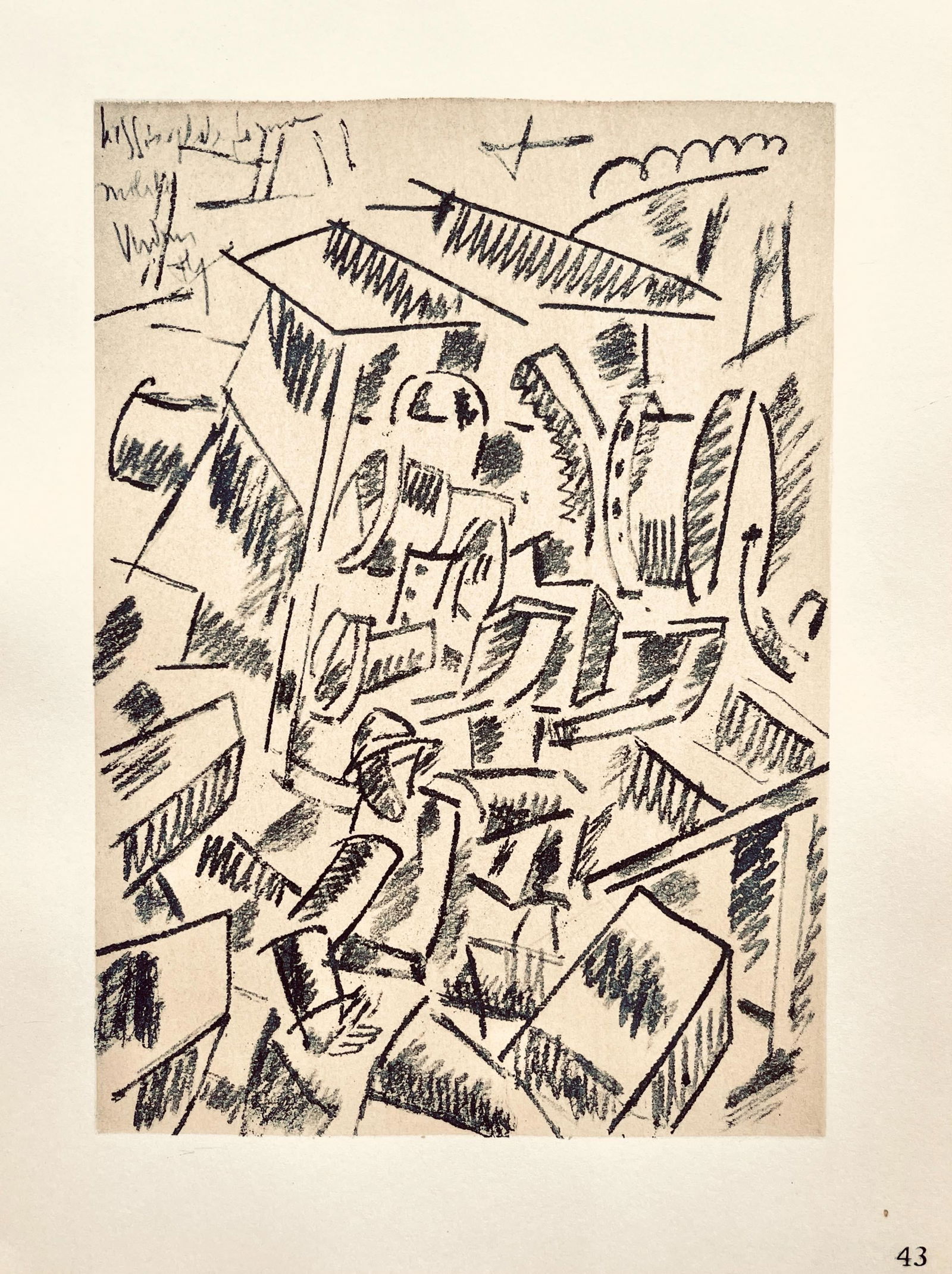 Lithograph - Fernand Lger - Hissage de Forme Mobile - Dessins de Guerre 1915-16 - 5