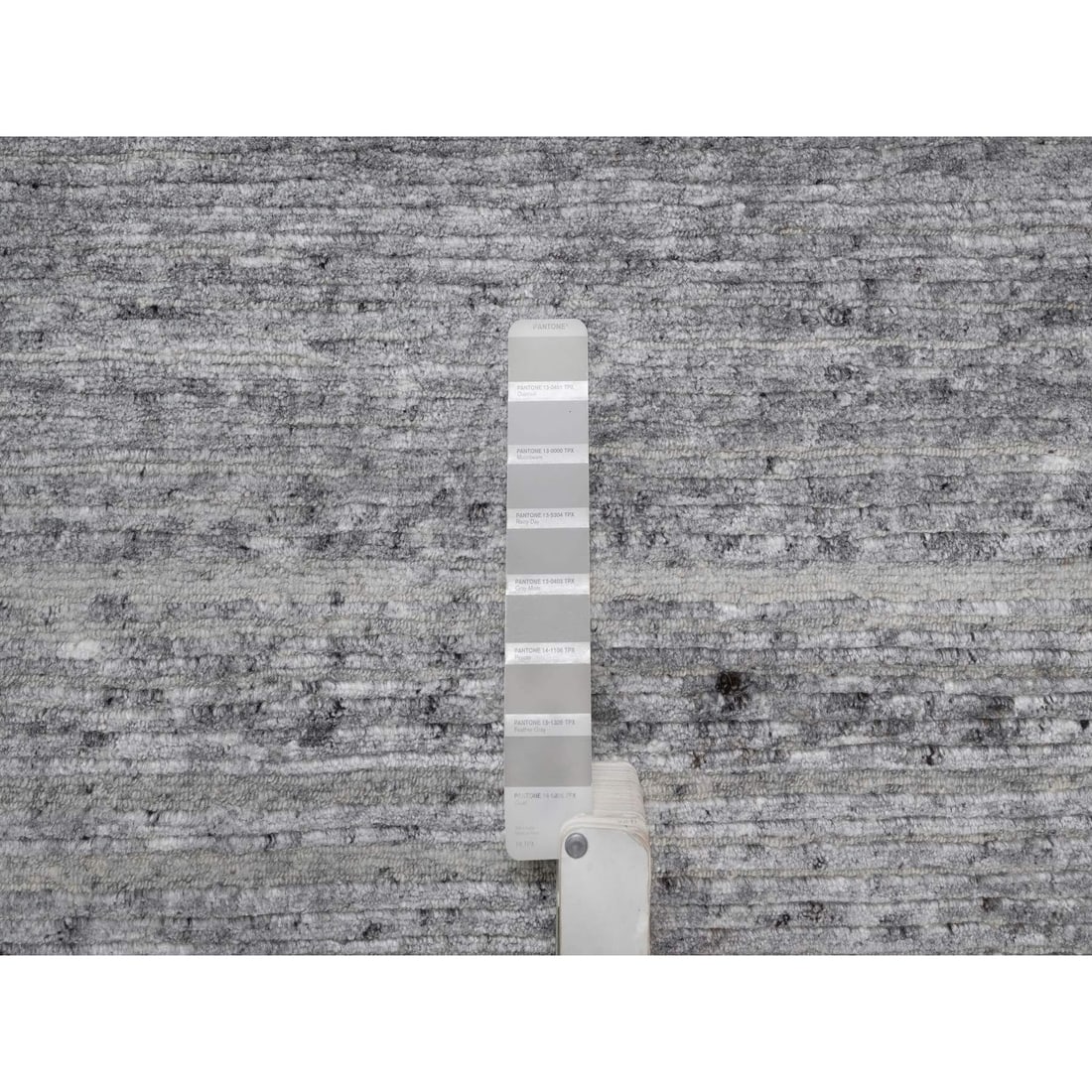 Rug 8'x9'10" Gray Modern Design Nepali Weave Hand Knotted Natural Wool - 7