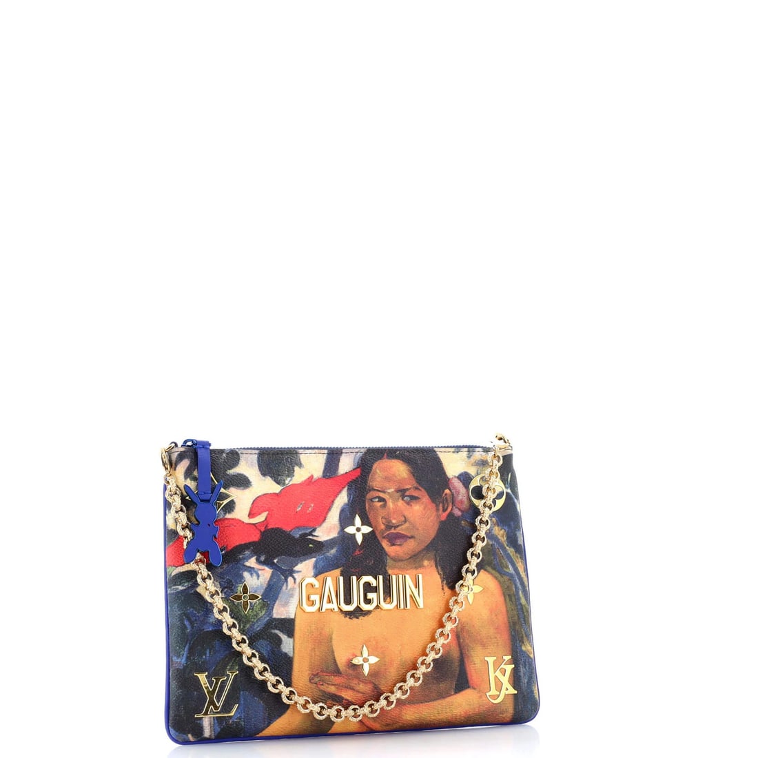 Canvas Louis Vuitton Pochette Clutch Limited Edition Jeff Koons Gauguin Print - 2