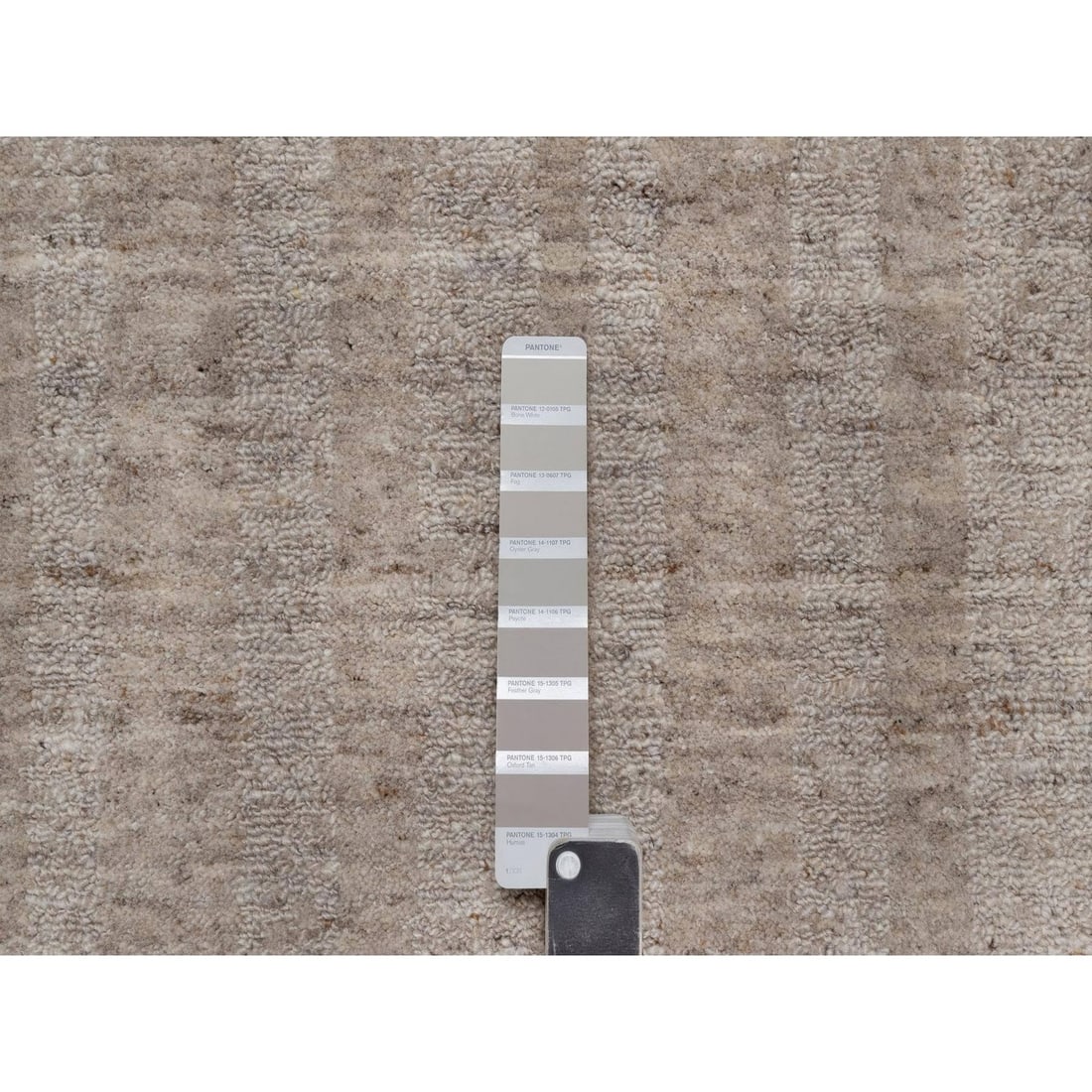 Rug 2'6"x8' Brown Natural Wool Salt and Pepper Effect Hand Loomed Runner - 4