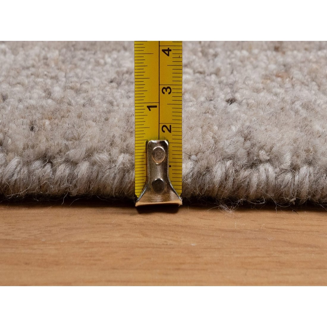 Rug 2'6"x8' Brown Natural Wool Salt and Pepper Effect Hand Loomed Runner - 7