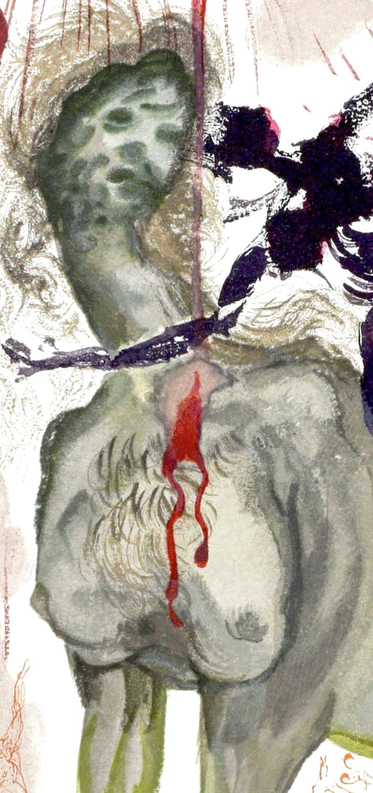 Woodcut - Salvador Dali - Inferno XII (Michler/ Lpsinger 1039-1138; Field 189-200) - La Divina - 2