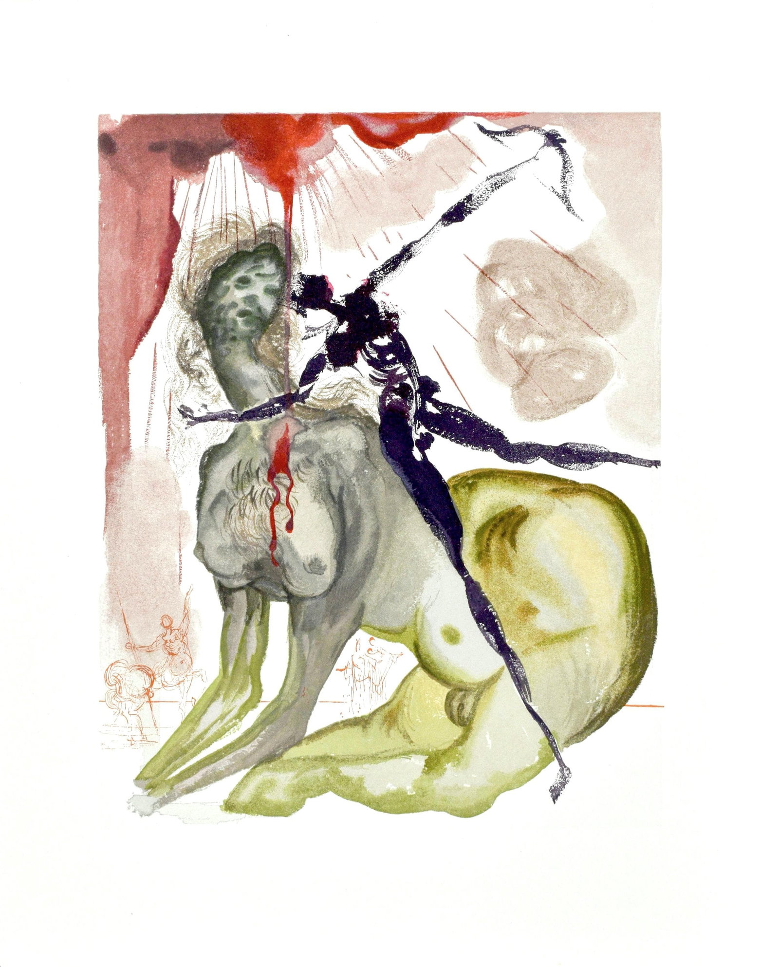 Woodcut - Salvador Dali - Inferno XII (Michler/ Lpsinger 1039-1138; Field 189-200) - La Divina - 5