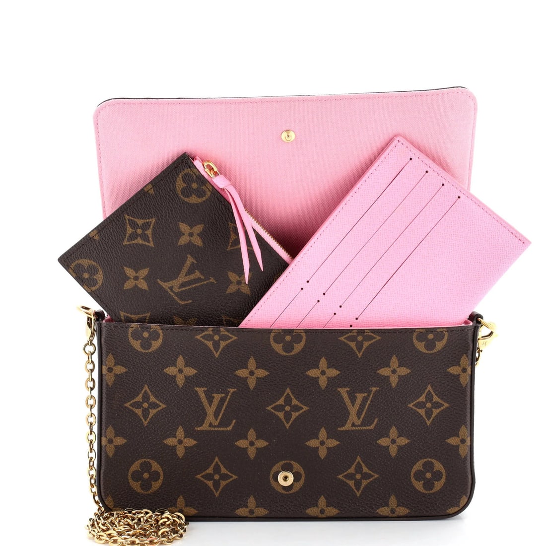 Canvas Louis Vuitton Felicie Pochette Limited Edition Vivienne Xmas Monogram - 2
