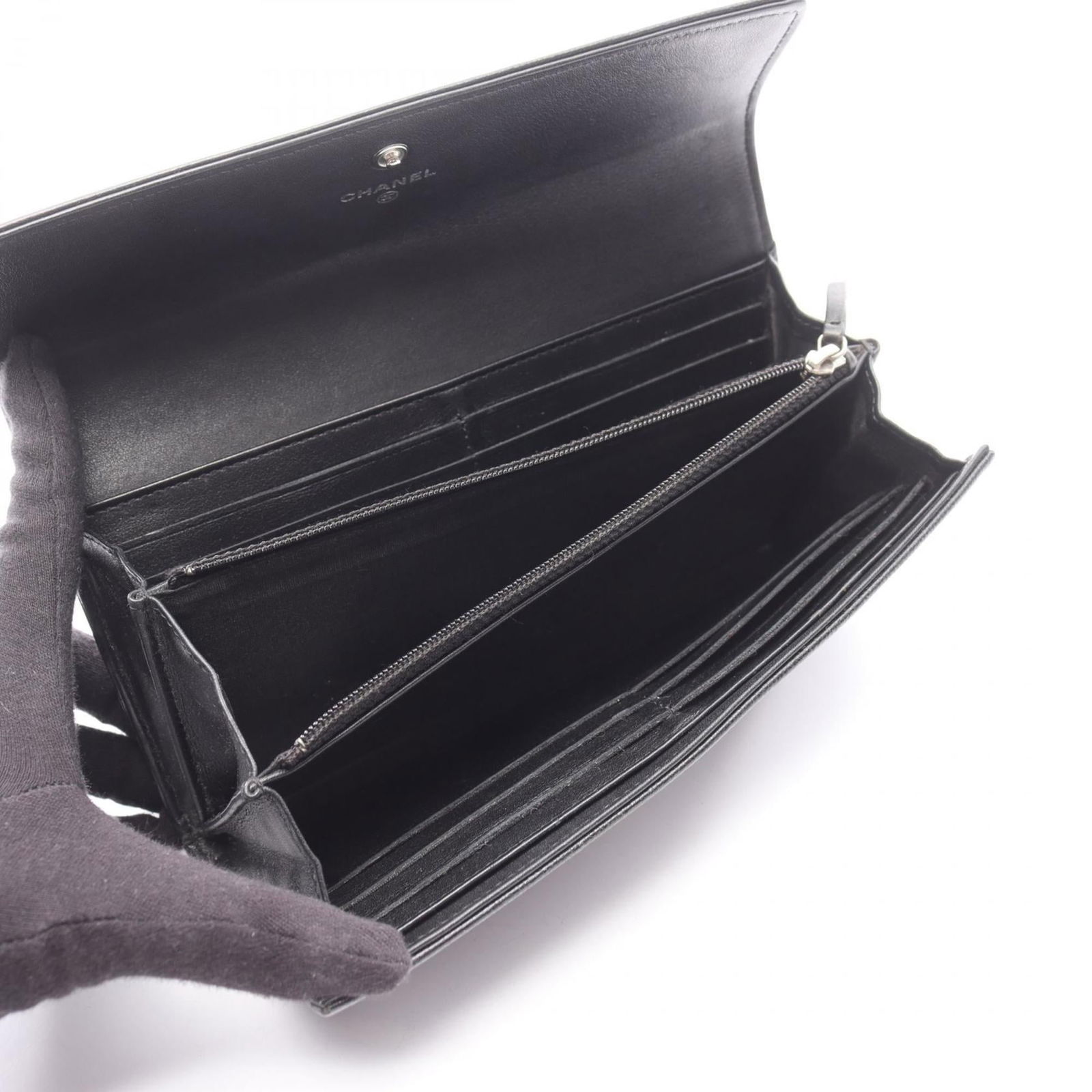 Leather Chanel Long Wallet (Bi-Fold) - 3